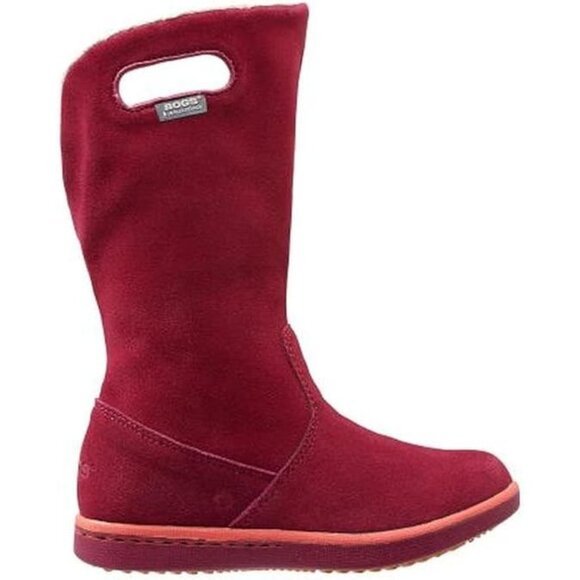 NEW BOGS Kids Boga Cranberry Suede Tall Weatherproof Winter Snow Boot - Picture 1 of 3